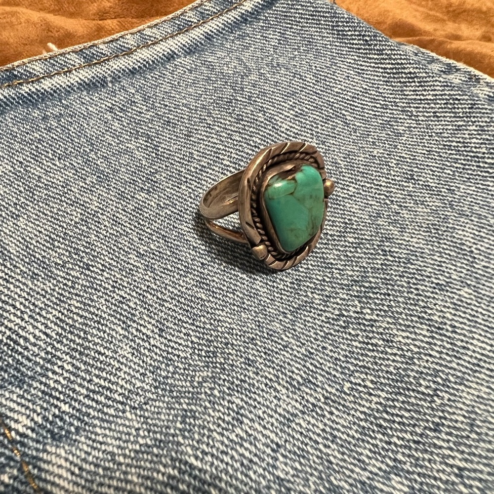 Real turquoise/Navajo ring